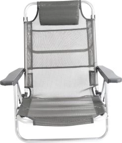 Bo-Camp Beach Chair - Monaco - Aluminium - Grijs -Sport Buiten 1026x1200