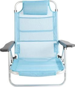 Bo-Camp Beach Chair - Monaco - Aluminium - Blauw -Sport Buiten 1035x1200