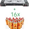 SMH LINE® Dubbele Camping Kooktoestel - 2 Pits - 2x 2500W - Incl. 16x Gasflessen -Sport Buiten 1049x1200