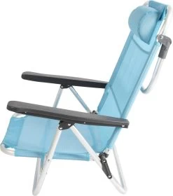 Bo-Camp Beach Chair - Monaco - Aluminium - Blauw -Sport Buiten 1057x1200