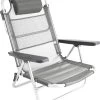 Bo-Camp Beach Chair - Monaco - Aluminium - Grijs -Sport Buiten 1070x1200
