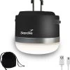 Skandika Campinglamp Tarfala – Tentlampen – Campinglampen – Kampeerlamp – Tentlamp Oplaadbaar, Traploos Dimbaar, Ophanghaak, USB Aansluiting – 3600 MAh Powerbank – Warm Wit, Koel Wit, 110 H Batterij – Tentlamp Buiten – Energieklasse A ++ - Zwart -Sport Buiten 1081x1200