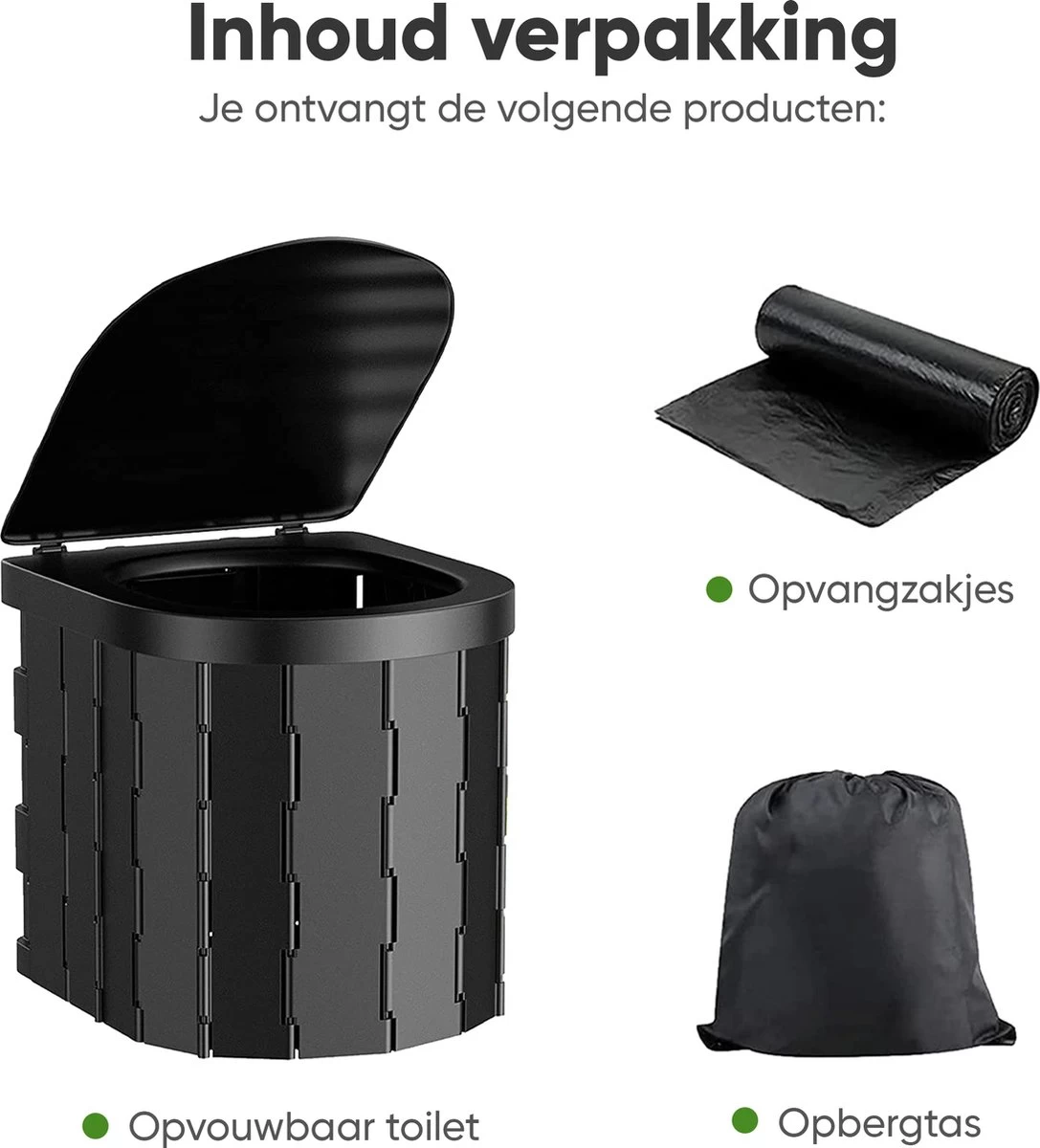 KNGZ Outdoor Gear – Camping Toilet – Nieuw Model – Biologisch Afbreekbare Zakjes – Opvouwbare Camping Toilet Met Deksel – Camping Toilet Hoge Zit – Draagbare WC Emmer Volwassen – Draagbaar Mobiel Potje – Nachtemmer – Opvouwbaar Toilet – Kamperen 9 KNGZ Outdoor Gear – Camping Toilet – Nieuw Model – Biologisch Afbreekbare Zakjes – Opvouwbare Camping Toilet Met Deksel – Camping Toilet Hoge Zit – Draagbare WC Emmer Volwassen – Draagbaar Mobiel Potje – Nachtemmer – Opvouwbaar Toilet – Kamperen - Afbeelding 7