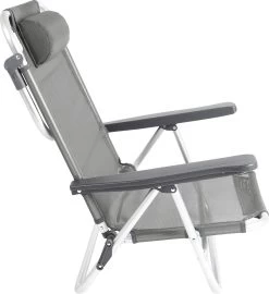 Bo-Camp Beach Chair - Monaco - Aluminium - Grijs -Sport Buiten 1096x1200