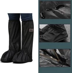 EASTWALL Cover Pro Schoenhoezen - Schoenovertrek Herbruikbaar - Bescherm Je Schoenen Tegen Water, Modder En Sneeuw - Universele Waterdichte Overschoenen - Schoenbeschermers - Anti-slip - Trekkoord Afsluiting - Zwart - Maat 43-44 -Sport Buiten 1177x1200 1