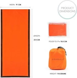 Bramble Noodslaapzak 213 X 91 Cm Polyetheen Oranje 5 Stuks -Sport Buiten 1178x1200