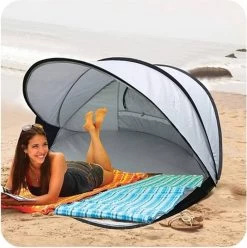 Deryan Luxe Pop Up Strandtent XXL - Anti-UV 50+ - Zilver -Sport Buiten 1197x1200 5