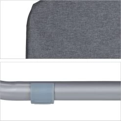 Relaxdays Strandstoel Opvouwbaar - Set Van 2 - Lage Campingstoel - Kampeerstoel Leuning - Grijs -Sport Buiten 1198x1200 6