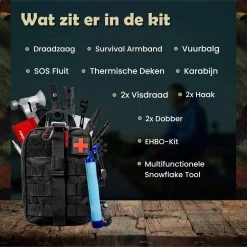 WILDGEAR® Survival Kit 35-delige Survival Set – Noodpakket – Overlevingspakket – Survival Armband – Survival Kit Outdoor – Survival Tool – Survival Kit Combat – Survival Kit Kinderen – Survival Kit Bushcraft – Survival Mes – Survival -Sport Buiten 1199x1200 5