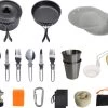 Hikr® Camping Pannenset - Complete 22-delige Kookset - Lichtgewicht - Kookgerei Servies - Outdoor - BPA-vrij - Keukengerei Set -Sport Buiten 1200x1027