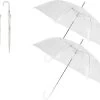 2x Transparant Plastic Paraplu's 102 Cm - Doorzichtige Paraplu - Trouwparaplu - Bruidsparaplu - Stijlvol - Bruiloft - Trouwen - Fashionable - Trouwparaplu
