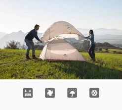Cloud Up 3 Upgraded - Naturehike® - Tent 3 Persoons - Lichtgewicht Tent - Incl. Grondzeil - 20D 4000MM - Outdoor Kampeertent - Waterdicht - Hiking & Wandelen -Sport Buiten 1200x1080