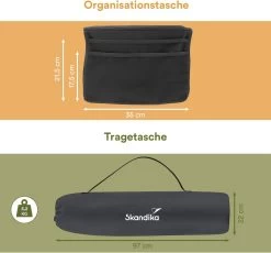 Skandika Relax Comfort Campingstoel - Campingstoel Opvouwbaar - Comfortabele Klapstoel Met Drinkhouder En Koelvak, Tot Max. 160 Kg, Opvouwbaar, Lichtgewicht | Vouwstoel Voor Kamperen, Camping, Festival, Vissen – Grijs -Sport Buiten 1200x1118 2