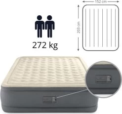 Intex Premaire II Elevated Queen Luchtbed - 2-persoons - 203x152x46 Cm -Sport Buiten 1200x1123