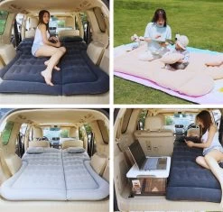 Opblaasbaar Auto Matras - Auto Luchtbed Zwart - Achterbank En Achterbak - Tweepersoons 3-in-1 Universeel Automatras - Inclusief Elektrische Pomp En Accessoires - Kampeer Luchtbed Voor Reizen -Sport Buiten 1200x1143