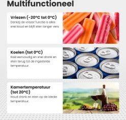 Auronic Elektrische Koelbox - 49.5L - Compressor - 12V En 240V - Grijs -Sport Buiten 1200x1147