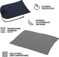 Dutch Mountains Slaapzak Goeree XL - Kussen 25x15cm - 220x90cm Katoenen Slaapzak - Tochtstrip -Sport Buiten 1200x1163