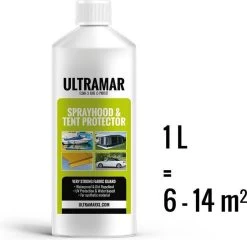 Ultramar - Sprayhood & Tent Protector 1L - Impregneermiddel Voor Bootkap, Tent, Cabriodak - Maakt Waterdicht En Geeft Extra Bescherming -Sport Buiten 1200x1166