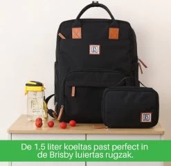 Brisby 4 Laags Geïsoleerde Koeltas - Lunchtas 1.5 Liter - Zwart -Sport Buiten 1200x1167 1