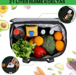 Brisby 4 Laags Geïsoleerde Koeltas - Boodschappentas 21 Liter - Zwart -Sport Buiten 1200x1180 1