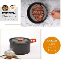 Camping Outdoor Kookset 13-delig Camping Servies En Pannen Pannenset Keukengerei - BPA-vrij & Geen Giftige Stoffen - Opvouwbaar & Licht - Ideaal Voor Reizen, Festival, Wandelen -Sport Buiten 1200x1180 2