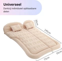 Opblaasbaar Auto Matras - Auto Luchtbed Zwart - Achterbank En Achterbak - Tweepersoons 3-in-1 Universeel Automatras - Inclusief Elektrische Pomp En Accessoires - Kampeer Luchtbed Voor Reizen -Sport Buiten 1200x1180