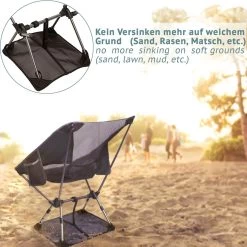 Smartpeas Campingstoel Van Stevig 600D Polyester En Aluminium - Lichtgewicht En Opvouwbaar - Camping Gadget Inclusief Zijzakken +Plus: Strandmat & Draagtas -Sport Buiten 1200x1198