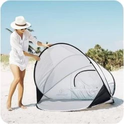 Deryan Luxe Pop Up Strandtent XXL - Anti-UV 50+ - Zilver -Sport Buiten 1200x1200 118