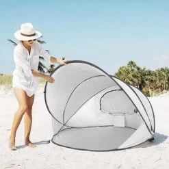 Deryan Luxe Pop Up Strandtent XXL - Anti-UV 50+ - Zilver -Sport Buiten 1200x1200 119