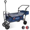 LifeGoods Bolderkar - Opvouwbaar - Tot 120KG - 103L - Extra Draagtas En Duwstang - Wasbaar Polyester - 98x45cm - Blauw/Grijs -Sport Buiten 1200x1200 122