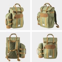 Cabinmax Koeltas - Koelrugzak - Picknick - Picknicktas Met Flessenhouder - Koelrugtas 24L - Olive Green -Sport Buiten 1200x1200 136