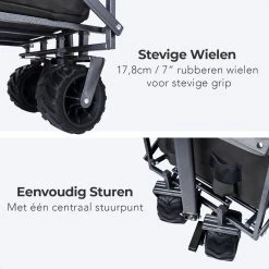 LifeGoods Bolderkar - Opvouwbaar - Tot 80KG - 94L - Wasbaar Polyester - 98x45cm - Zwart/Grijs -Sport Buiten 1200x1200 199