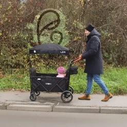 FableKids LEO X4Plus Opvouwbare Wagen Met Dak Fossil Grey -Sport Buiten 1200x1200 22