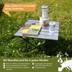 Skandika Ruka S Kleine Campingtafel – Campingtafels - Aluminium Campingtafel, Opvouwbaar, Zeer Licht, Eenvoudig Te Monteren, Stabiele Standaard - Opvouwtafel Voor Kamperen, Tenten Wandelen, Reizen, Thuis, Tuin – Tot Max. 20 Kg. - Grijs -Sport Buiten 1200x1200 222