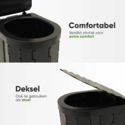 KNGZ Outdoor Gear – Camping Toilet – Nieuw Model – Biologisch Afbreekbare Zakjes – Opvouwbare Camping Toilet Met Deksel – Camping Toilet Hoge Zit – Draagbare WC Emmer Volwassen – Draagbaar Mobiel Potje – Nachtemmer – Opvouwbaar Toilet – Kamperen 13 KNGZ Outdoor Gear – Camping Toilet – Nieuw Model – Biologisch Afbreekbare Zakjes – Opvouwbare Camping Toilet Met Deksel – Camping Toilet Hoge Zit – Draagbare WC Emmer Volwassen – Draagbaar Mobiel Potje – Nachtemmer – Opvouwbaar Toilet – Kamperen -Sport Buiten 1200x1200 228