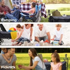 LifeGoods Bolderkar - Opvouwbaar - Tot 120KG - 103L - Extra Draagtas En Duwstang - Wasbaar Polyester - 98x45cm - Zwart/Grijs -Sport Buiten 1200x1200 302