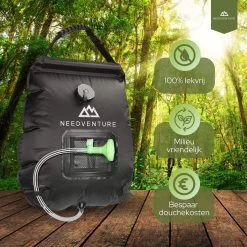 Needventure Solar Douche - Camping Douchezak - Buiten Douche - Tuindouche - Inclusief Thermometer - Waterzak Met Douchekop - 20L - Zwart -Sport Buiten 1200x1200 317