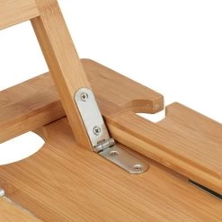 Relaxdays Opvouwbare Picknick Wijntafel - 4 Wijnglazenhouders - Bamboe Dienbladtafel Klein -Sport Buiten 1200x1200 354