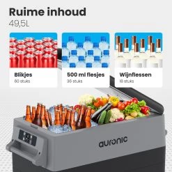Auronic Elektrische Koelbox - 40.5L - Compressor - 12V En 240V - Grijs -Sport Buiten 1200x1200 366