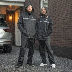 Infinity Goods Regenpak - Dames & Heren - Maat L - Waterdicht & Ademend - Reflecterend - Zwart -Sport Buiten 1200x1200 381