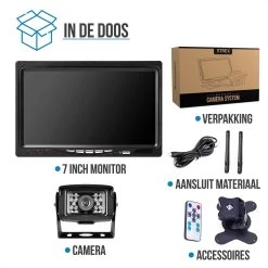 Strex Achteruitrijcamera Set Draadloos - 7" Scherm - 18LED Nachtzicht 15m - IP67 Waterdicht - Achteruitrij Camera - Geschikt Voor Auto/ Camper / Caravan / Vrachtwagen / Landbouw / Boot / Tractor -Sport Buiten 1200x1200 6
