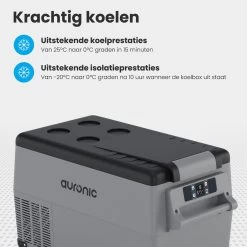 Auronic Elektrische Koelbox - 30.4L - Compressor - 12V En 240V - Grijs 19 Auronic Elektrische Koelbox - 30.4L - Compressor - 12V En 240V - Grijs -Sport Buiten 1200x1200 62