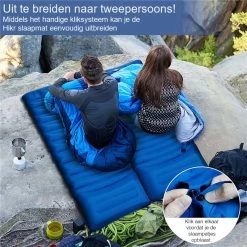Hikr® Slaapmat 10cm+ Dikte - Comfortabel Luchtmatras - Zelfopblazend Met De Voet - TPU+40D Nylon - Slaapmatje Eenpersoons En Uit Te Breiden Tot Tweepersoons - Slaapmat Met Ingebouwde Pomp -Sport Buiten 1200x1200 67