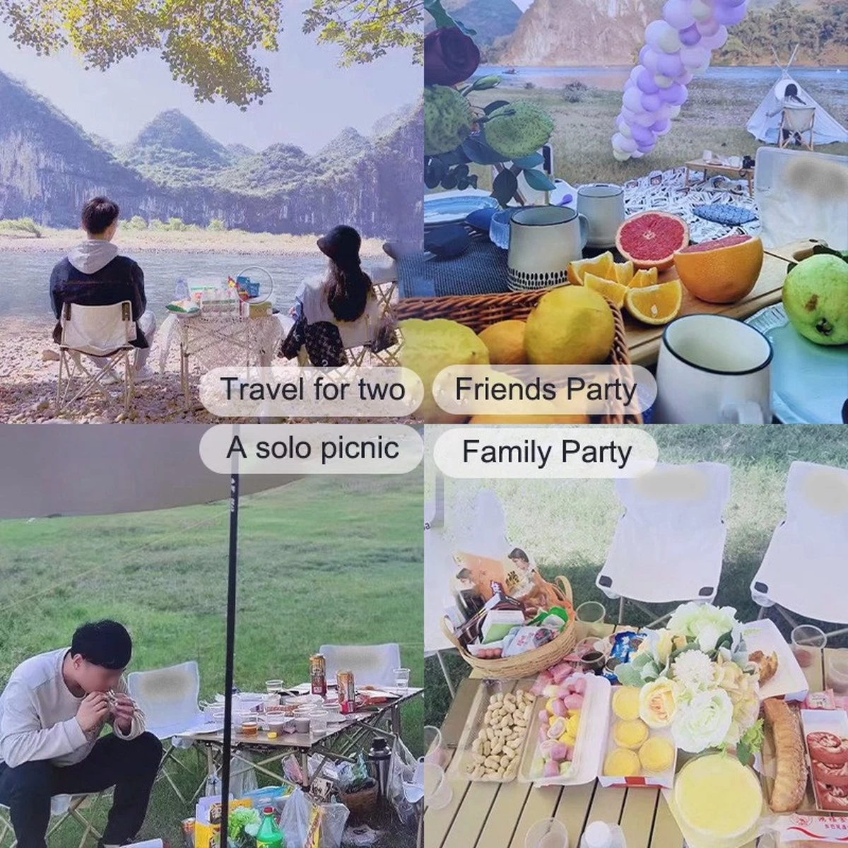 Buxibo - Lichtgewicht Vouwbare Campingtafel - Inklapbaar - Vis/Tuin/Picknick Tafel - Kamperen - Met Opberghoes - Aluminium - Grijs 9 Buxibo - Lichtgewicht Vouwbare Campingtafel - Inklapbaar - Vis/Tuin/Picknick Tafel - Kamperen - Met Opberghoes - Aluminium - Grijs - Afbeelding 7