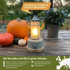 Skandika Kiruna LED-Lamp – Tentlampen – Campinglampen – Buiten Lantaarn – Buitenverlichting – Buiten Lamp - Retro Outdoor Camping Lamp Met Powerbank, Traploos Dimbaar, Draadloos, Oplaadbare Batterij, USB, Warm En Koud Wit, 75h Lichtduur – Beige -Sport Buiten 1200x1200 91
