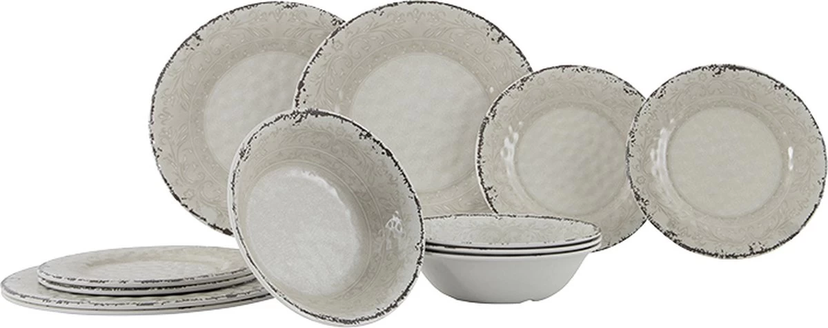 Gimex - Stone Line - Servies - Sand - 12-Delig 3 Gimex - Stone Line - Servies - Sand - 12-Delig