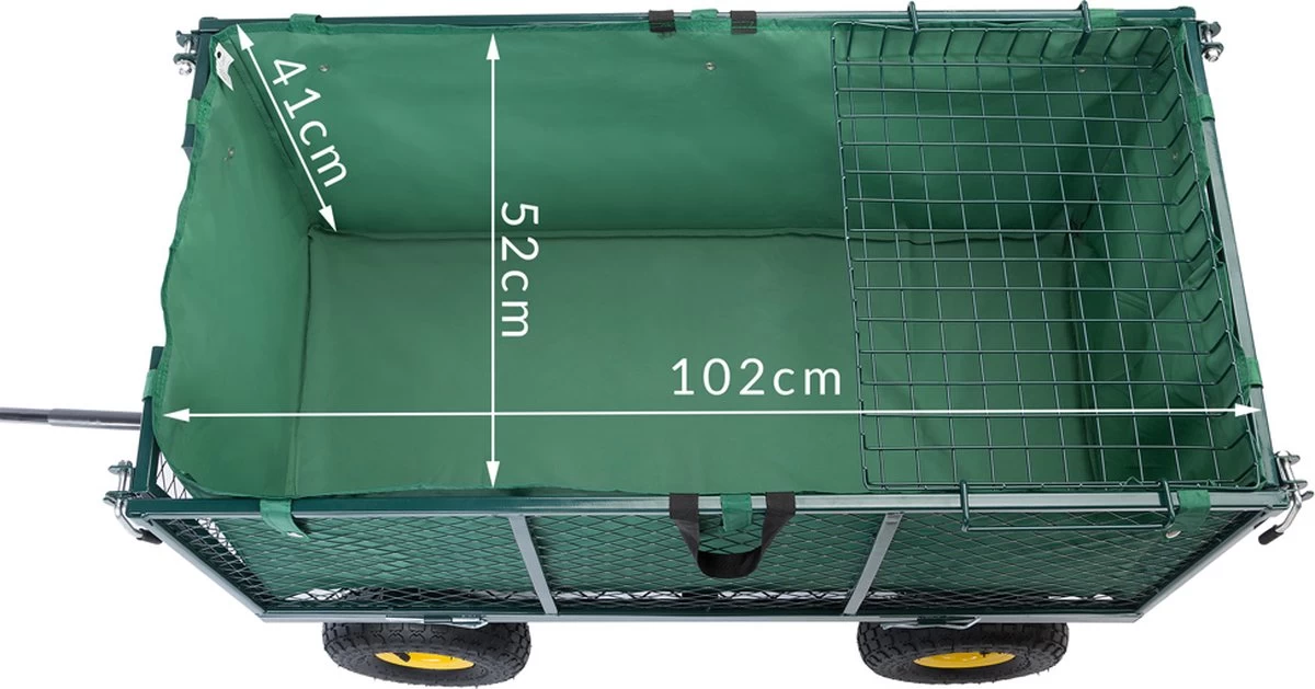Gardebruk Bolderkar Binnenzeil - Belastbaar Tot 550 Kg – Groen 7 Gardebruk Bolderkar Binnenzeil - Belastbaar Tot 550 Kg – Groen - Afbeelding 5