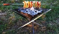 Firekorf + Grill + Spit : Opvouwbare Vuurkorf / Vuurschaal Met Rooster En Spit - Draagbare BBQ - Opbergtas - Kampeer Grill - Kookset -Sport Buiten 1200x685