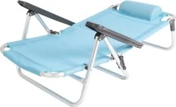 Bo-Camp Beach Chair - Monaco - Aluminium - Blauw -Sport Buiten 1200x728