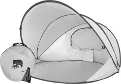 Deryan Luxe Pop Up Strandtent XXL - Anti-UV 50+ - Zilver -Sport Buiten 1200x836